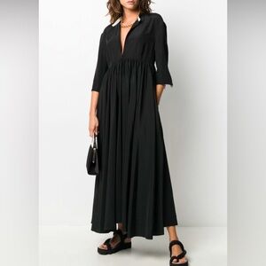 NWT Jil Sander Niaz band collar shift dress $1655. BlacK Elegant Classy Timeles8